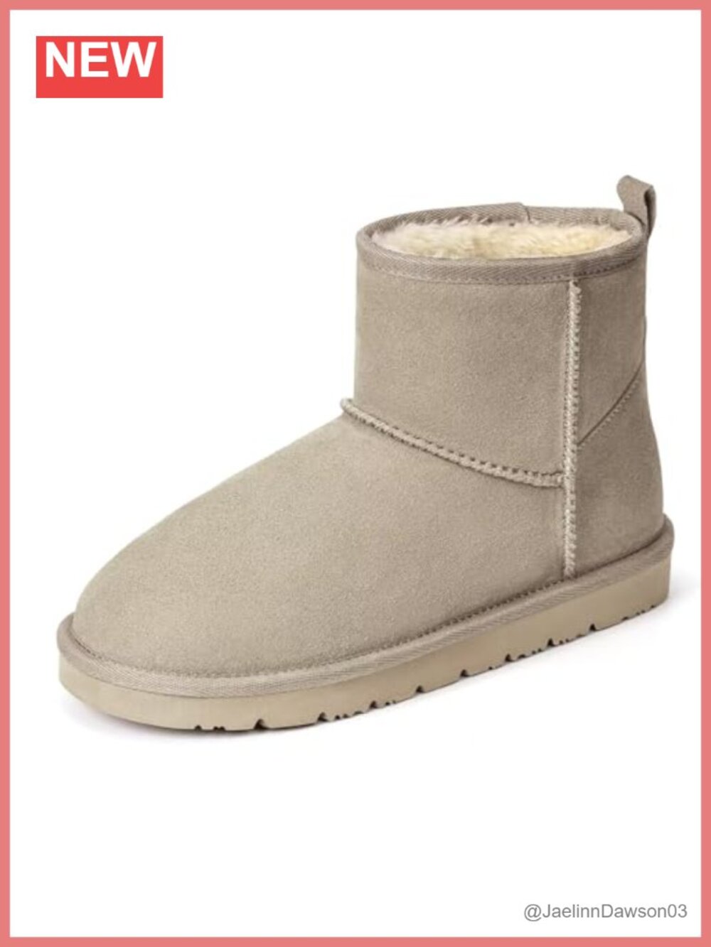 Genuine Suede Winter Ankle Boots Comfort Fuzzy Lined Snow Boots